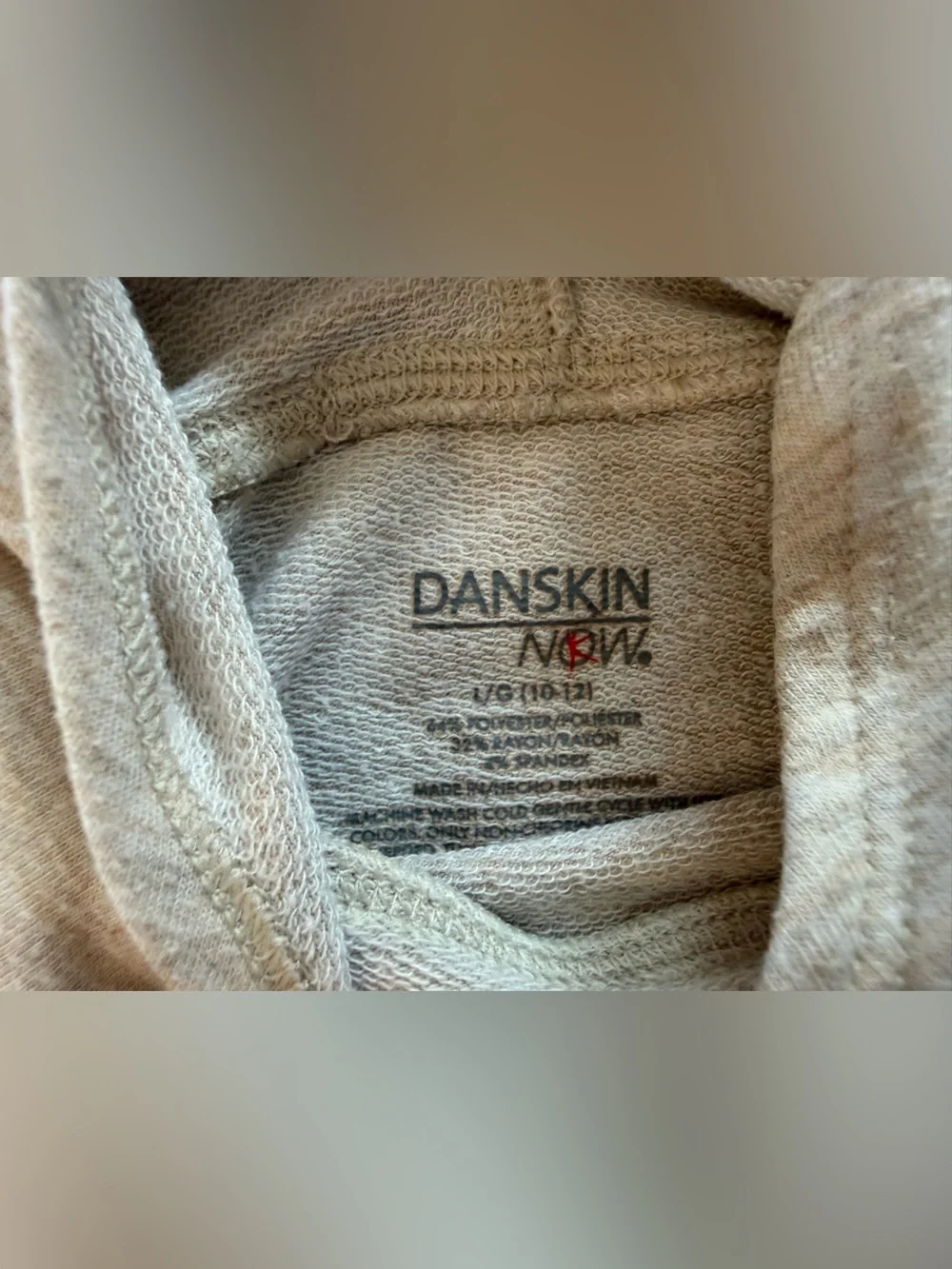Danskin Neutral Beige Pullover Hoodie